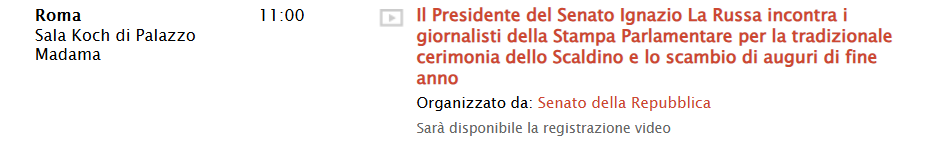 Il Presidente del Senato Ignazio La Russa incontra i giornalisti della Stampa Parlamentare 